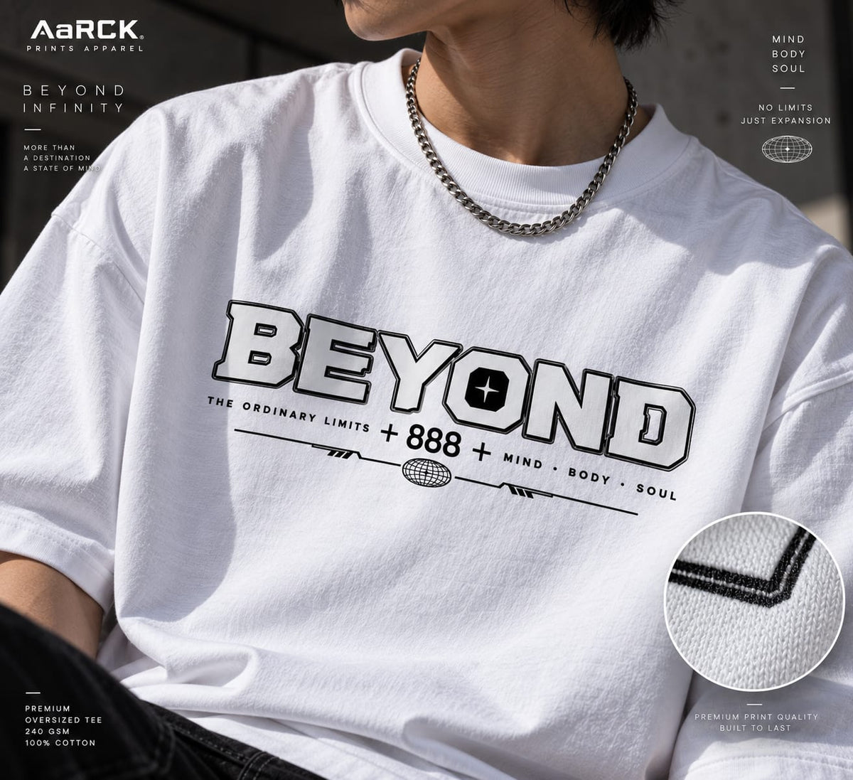 BEYOND INFINITY - Oversized Graphic T-shirt