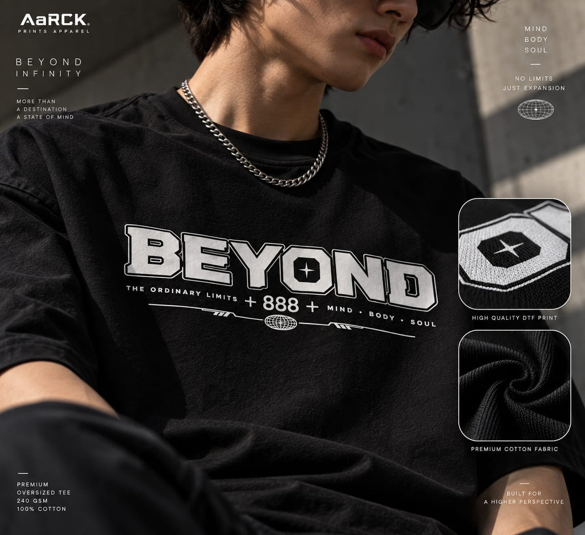 BEYOND INFINITY - Oversized Graphic T-shirt