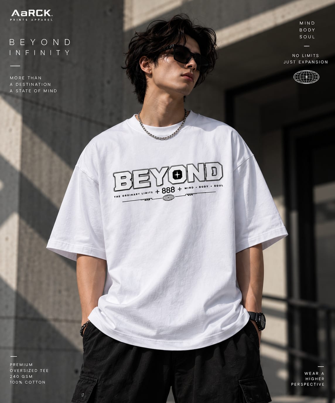 BEYOND INFINITY - Oversized Graphic T-shirt