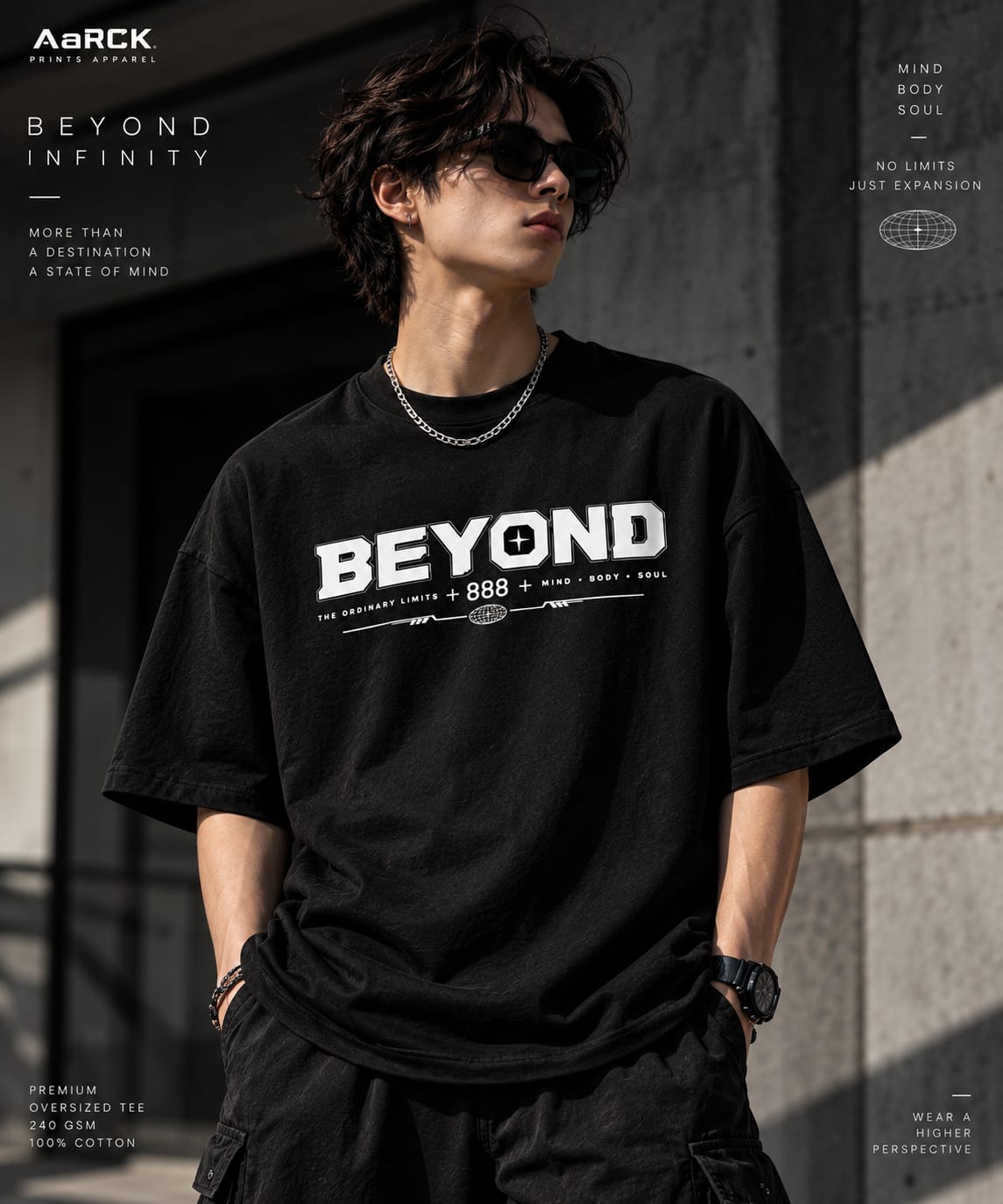 BEYOND INFINITY - Oversized Graphic T-shirt